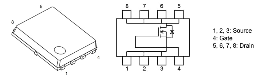 Application Circuit Diagram - Toshiba TPH1100CQ5 Silicon N-Channel MOSFETs